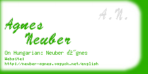 agnes neuber business card